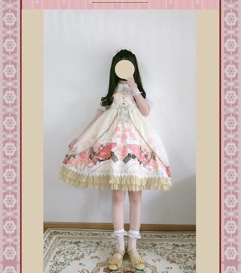 Strawberry Witch - Clock Encounter - Summer Lolita JSK Dress