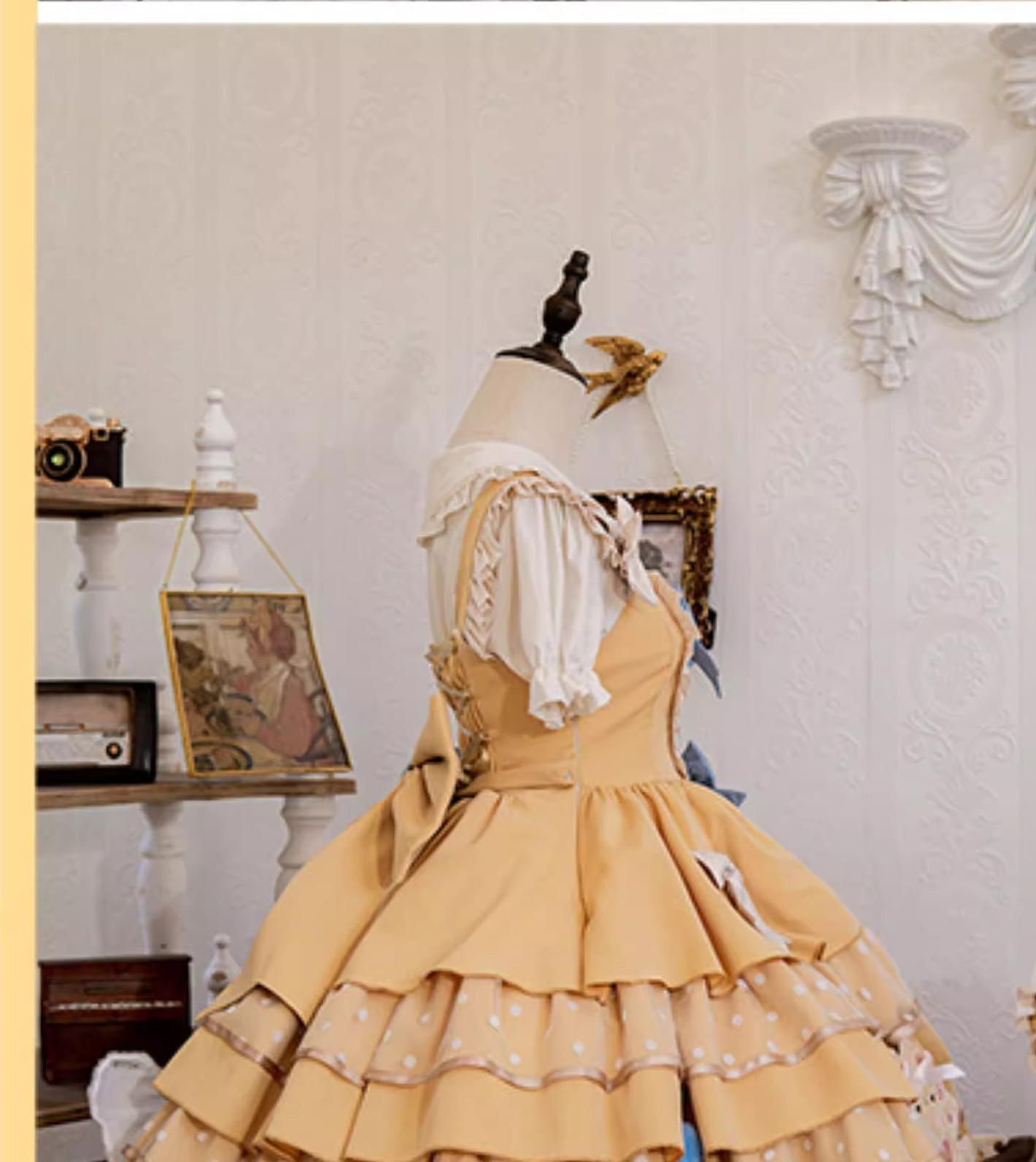 OCELOT - Bear Cheese - Sweet Lolita Jumper Dress Yellow Lolita JSK