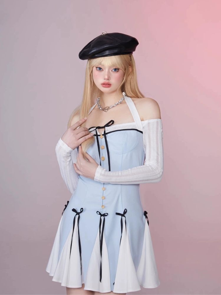 Umbrella Hem One Shoulder Neck Dress【s0000006362】