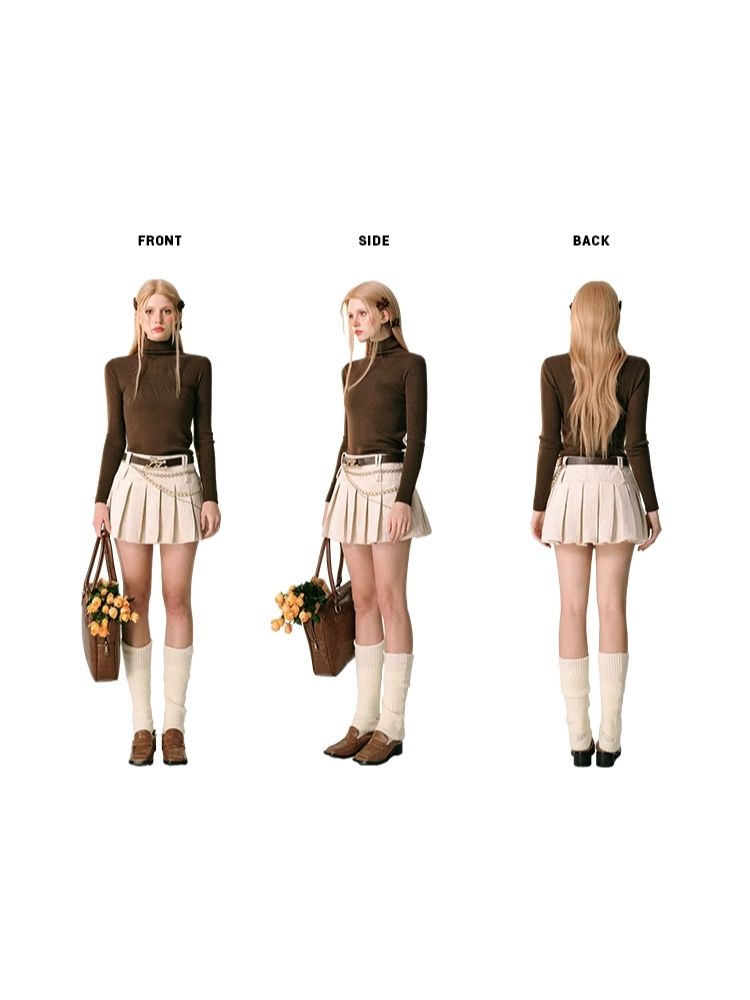 High Neck Knit Sweater Bottom Shirt【s0000005611】