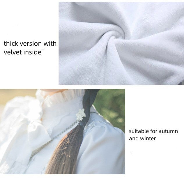 Eieyomi - Elegant Autumn Winter Lolita Velvet Blouse