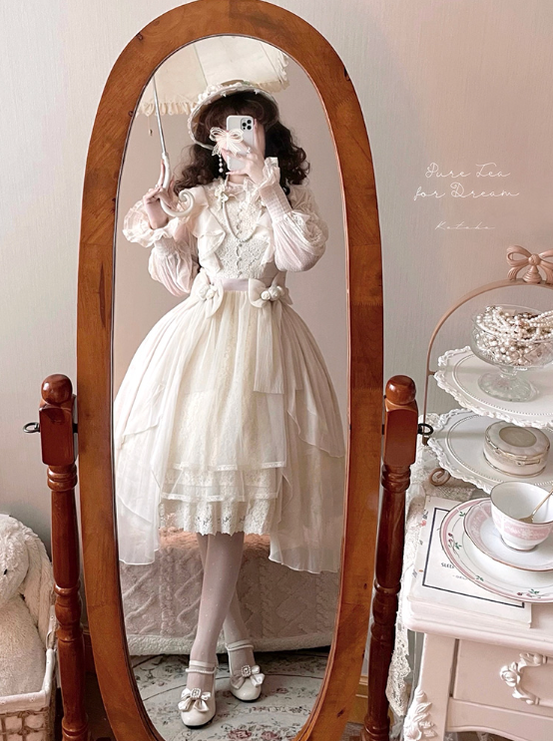 Pure Tea For Dream - Transatlantic Love Poem - Sweet Elegant Lolita Mid-Heel Daily Shoes