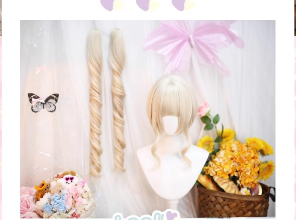 Dalao Home - Sweet Lolita Wig Roman Roll Double Ponytails Wig
