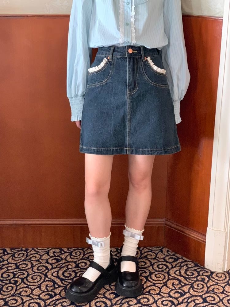 French retro high waist bustle skirt【s0000007481】