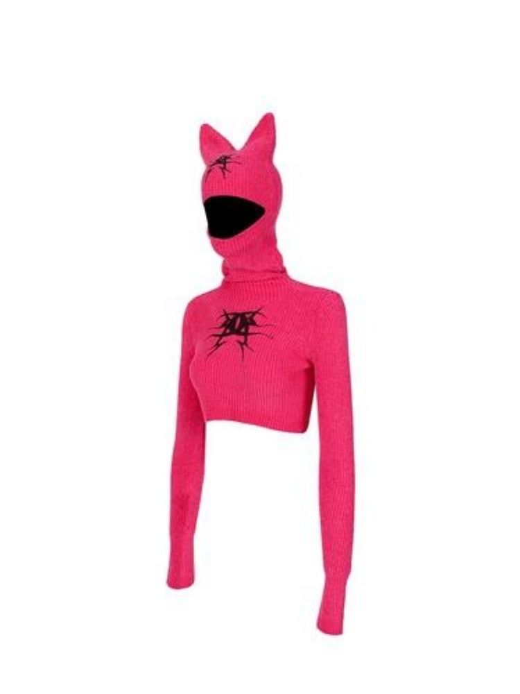 Cat ears slim fit sweater【s0000003707】