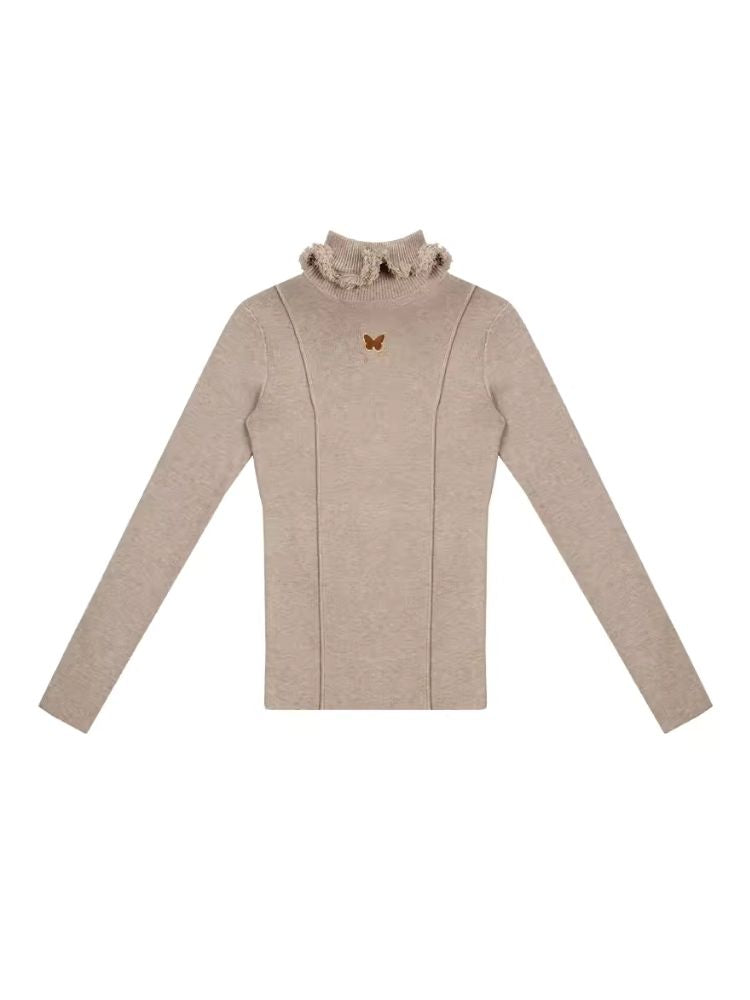 High neck round neck top【s0000006160】