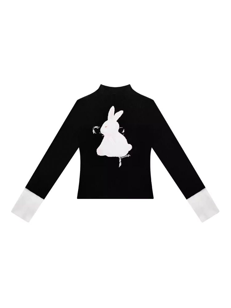 Plush Rabbit Red Bottom Knit Sweater【s0000006169】