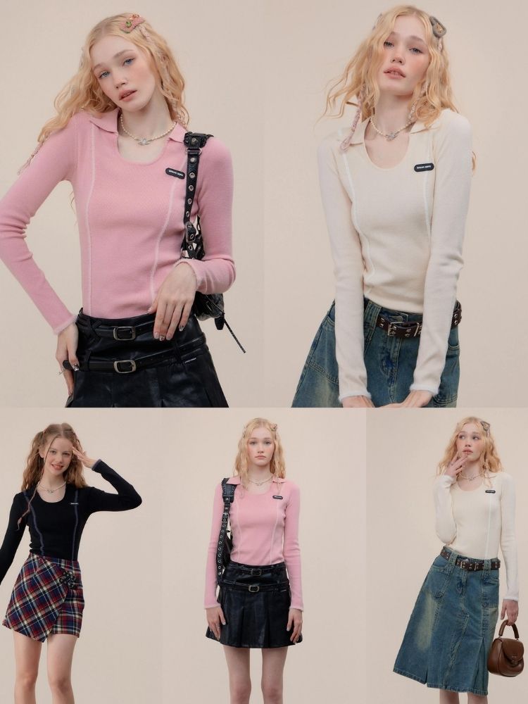 Slim knit shirt【s0000003749】