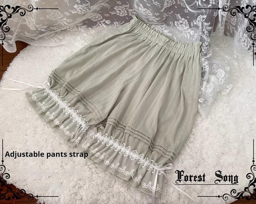 Forest Song - Daily Lolita Bloomers Strap Adjustable Shorts