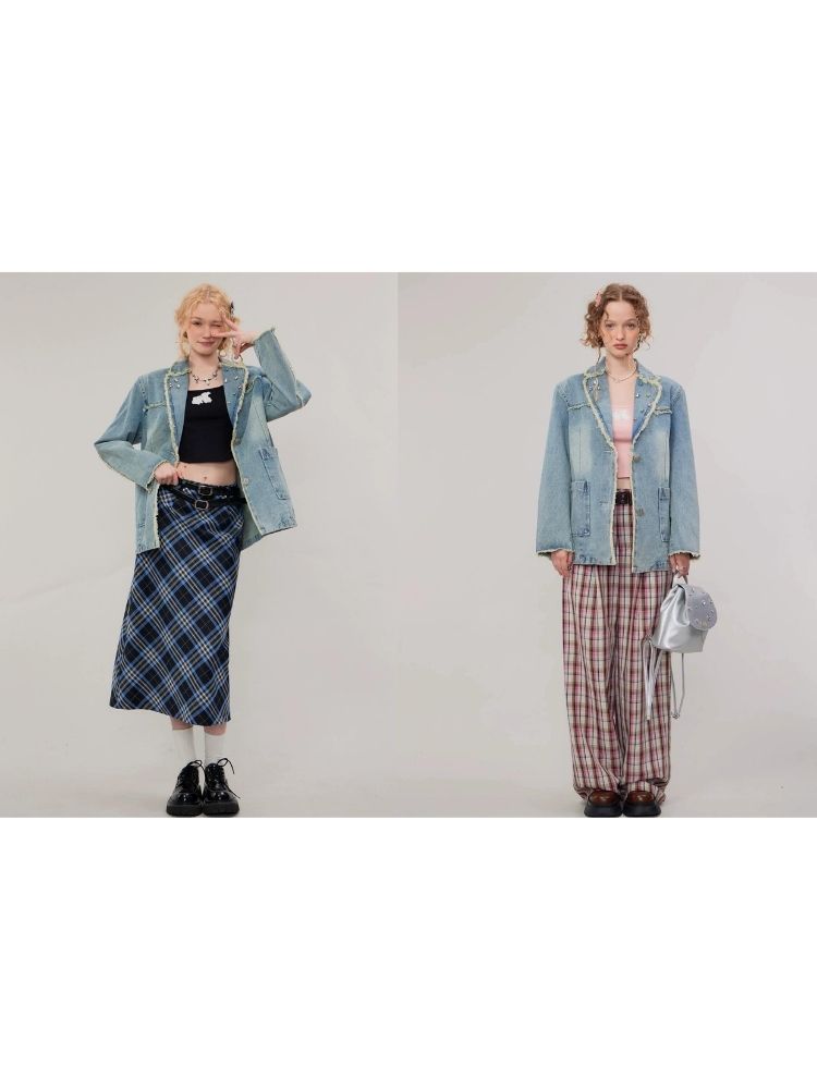 Casual denim suit jacket【s0000003110】