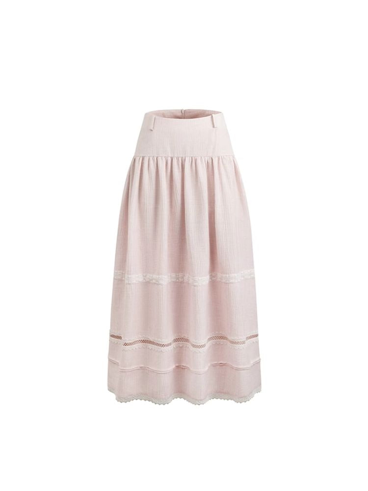 Pink Waisted Blouse/Umbrella Skirt【s0000007514】
