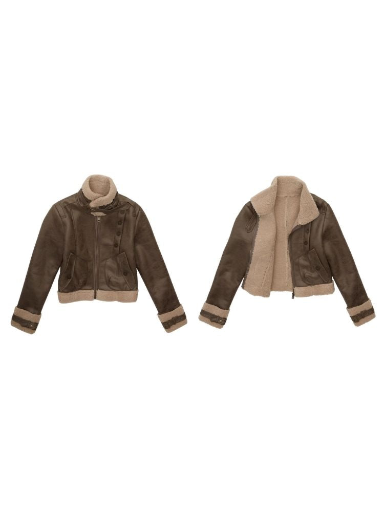 Standing Collar Lapel Thickened Jacket【s0000005765】