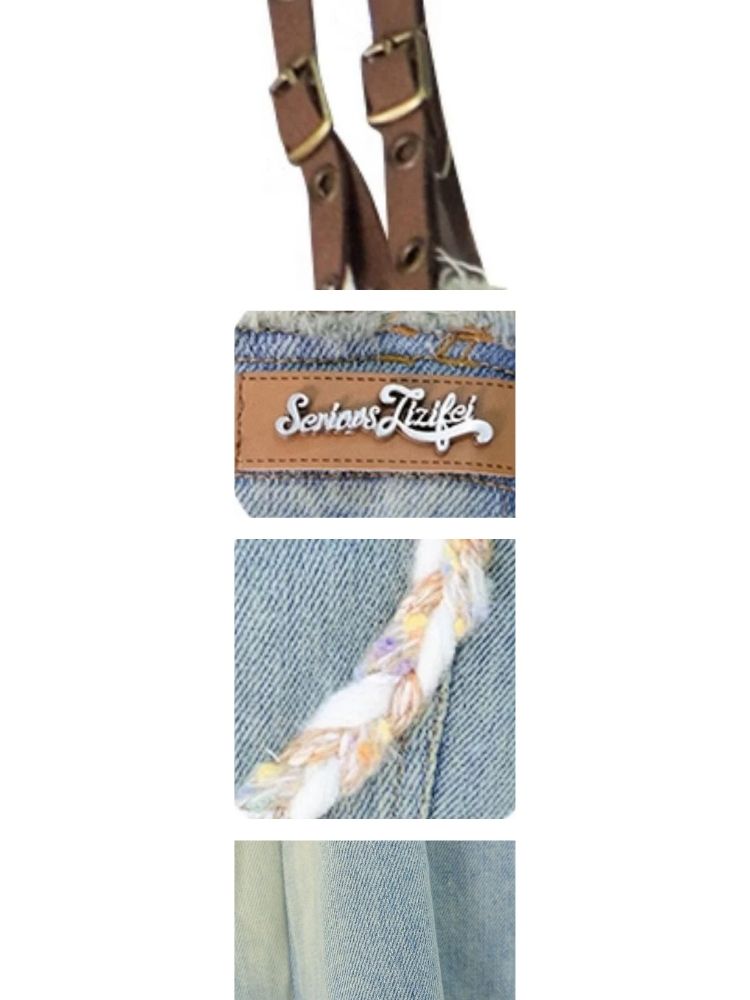 Love suspender denim dress【s0000003772】