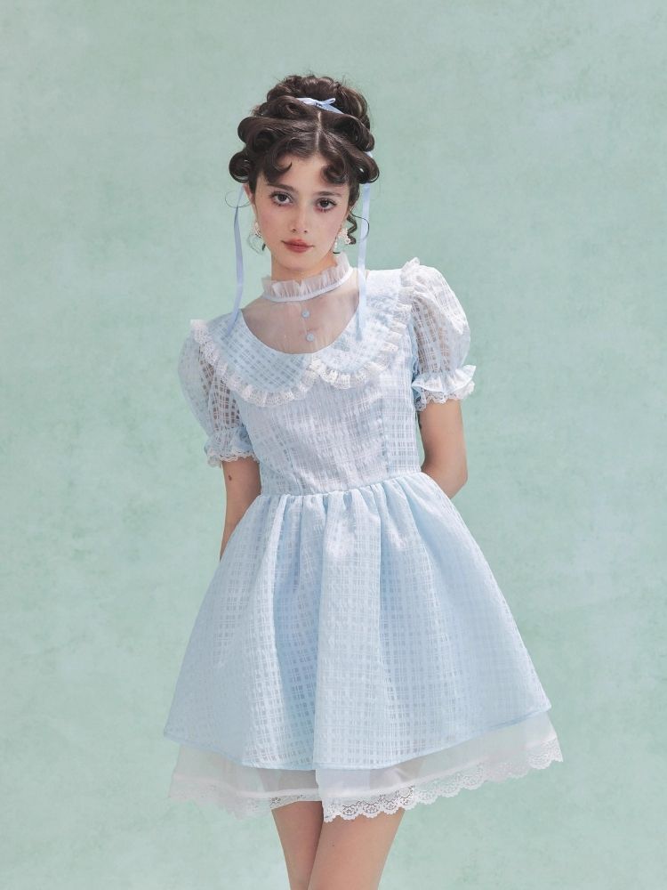 Bubble Sleeve Puffy Saree Doll Dress【s0000006973】