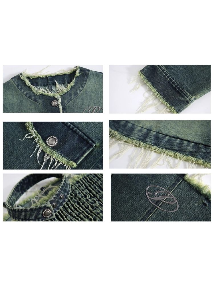 Hot girl two piece denim suit【s0000004061】