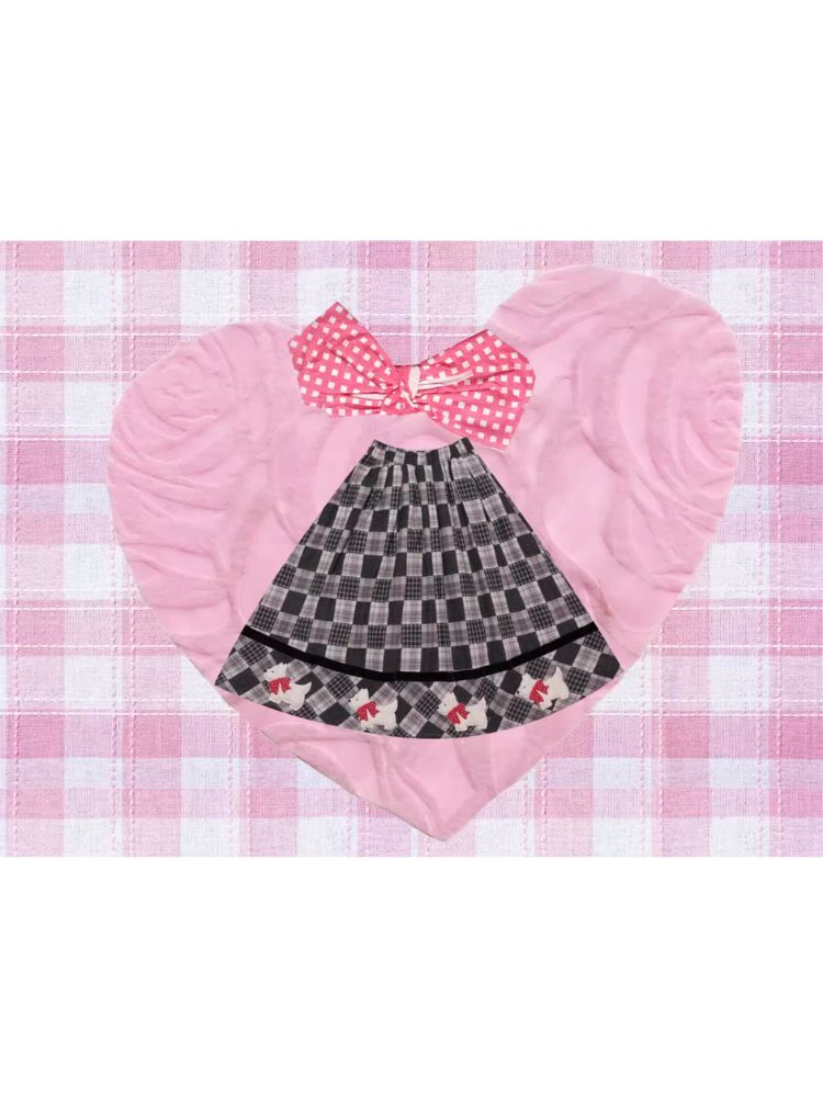 Puppy embroidered bustier skirt【s0000004981】