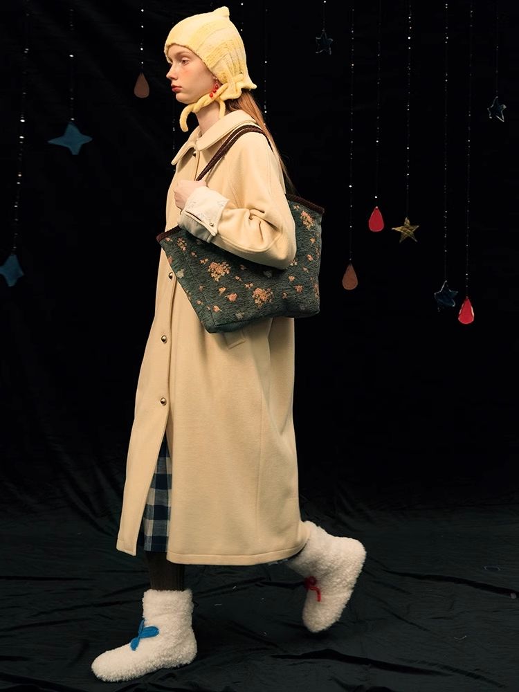 Round ball buckle simple classic Coat【s0000005939】