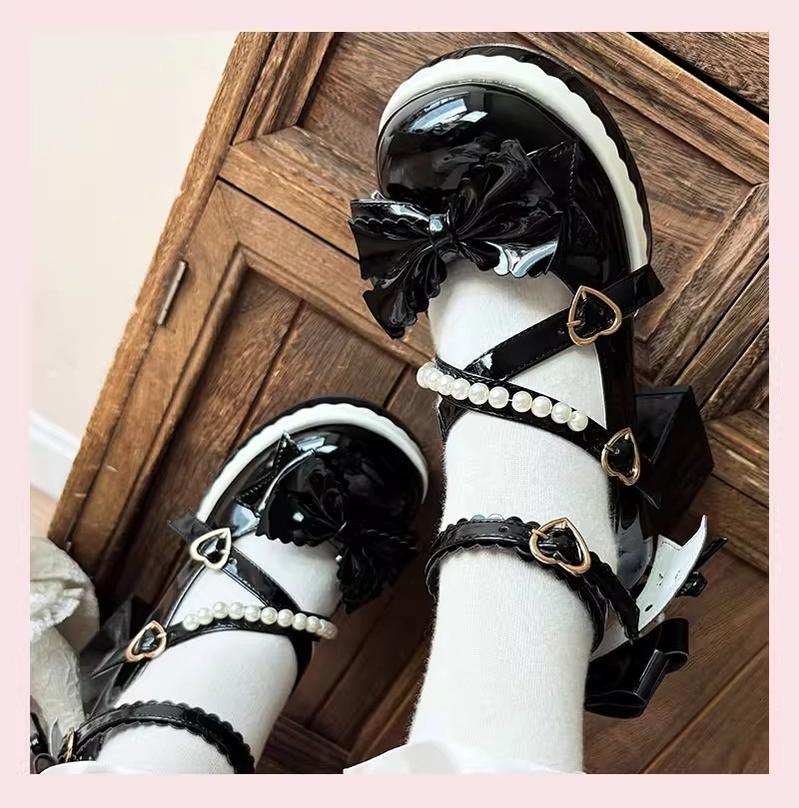 Witch's Night - Crush Complex - Sweet Lolita Heel Shoes, Pearls & Bows