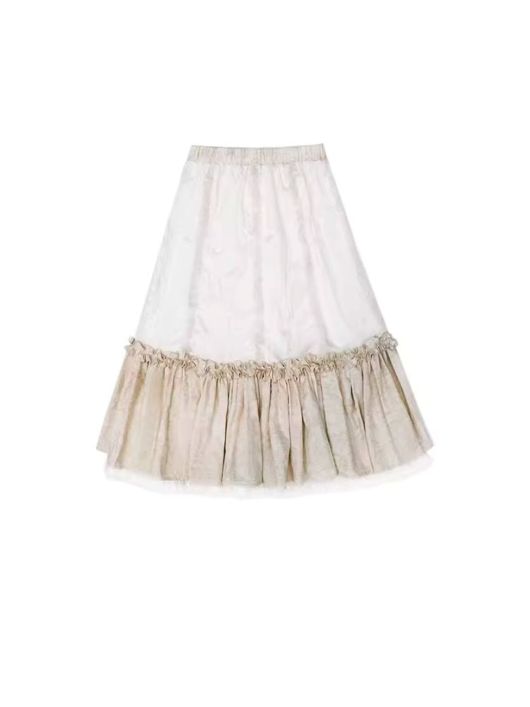 Lace Pleated Half-body Skirt【s0000006944】