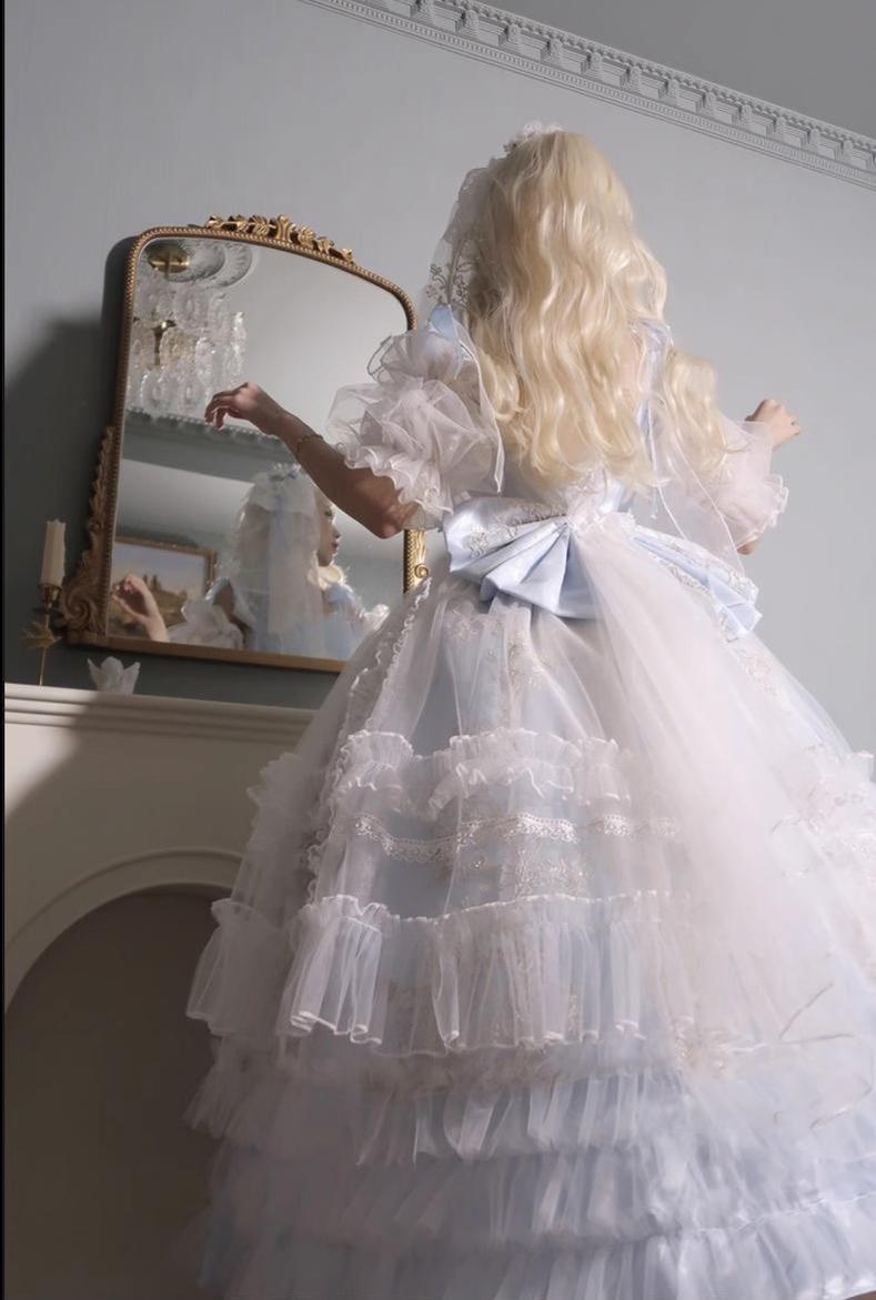 Daydream Whisper - Endless Summer - Bridal Wedding Lolita JSK Open-Back Dress