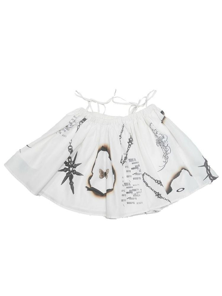 Cute printed skirt【s0000003002】