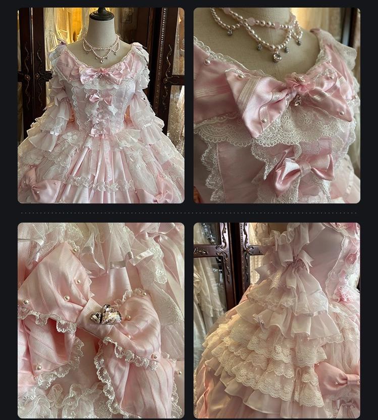 Mengfuzi - Gem Princess - Wedding Sweet Lolita JSK Dress Suit, Side Zipper