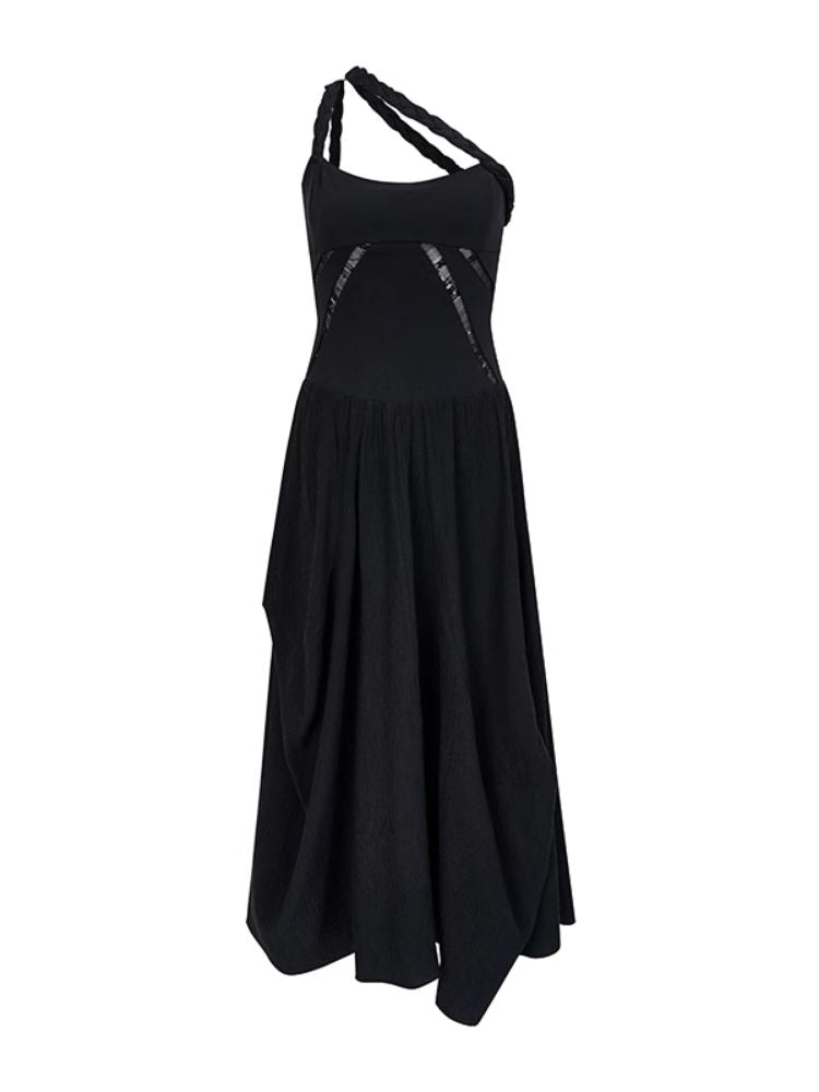 Retro Stereoscopic Pod Sleeveless Dress【s0000008191】