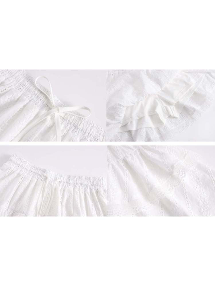 French Girl Lace Bilayer Fluffy Cake Skirt【s0000007372】
