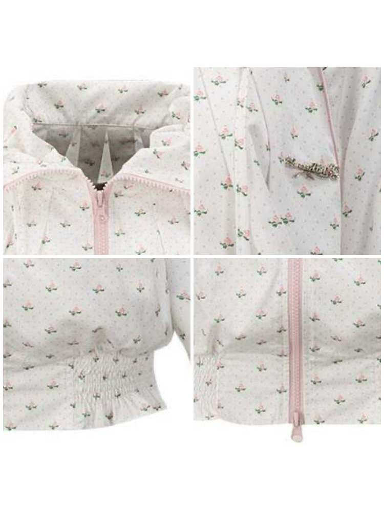 Girly Floral Sunshade Jacket Mini Skirt【s0000008055】