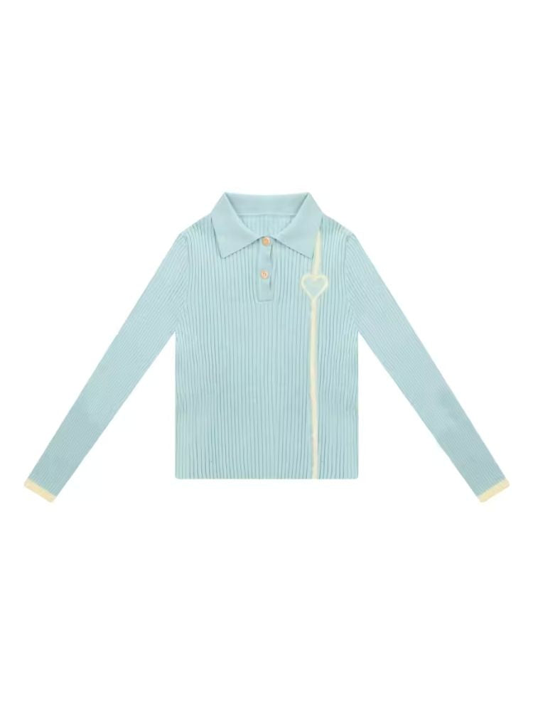 Slim Bottom Polo Neck Knit Sweater【s0000006152】