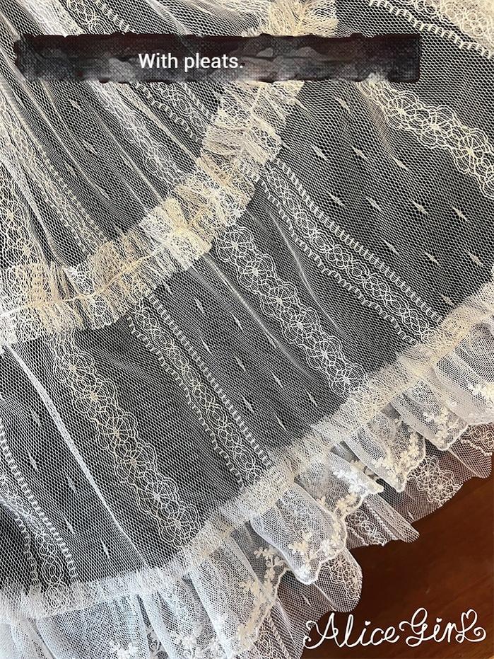 Alice Girl - Elegant Lolita Embroidered Apron with Adjustable Strap