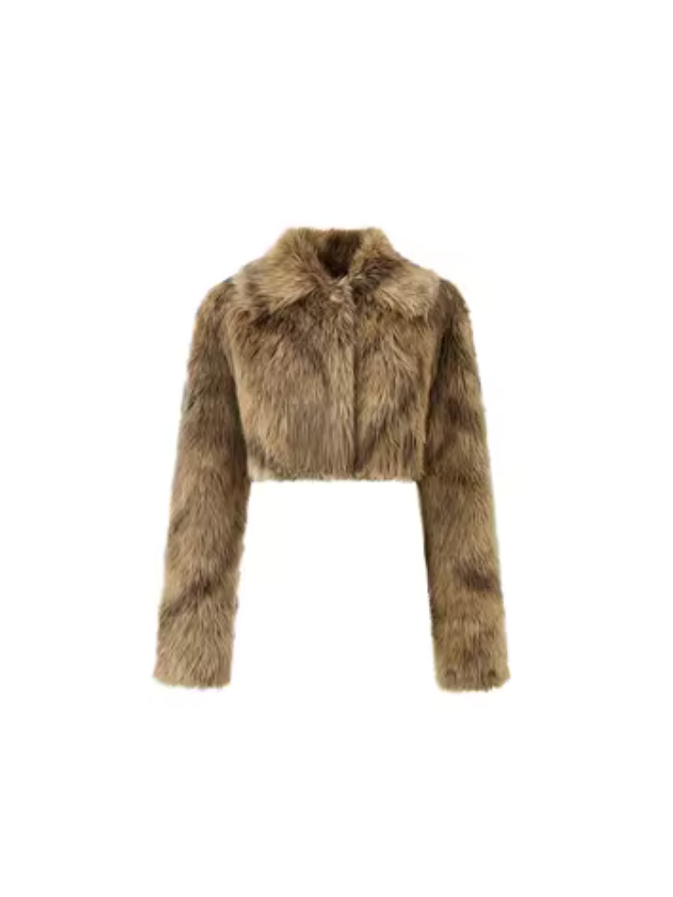 Warm short fur jacket【s0000004137】