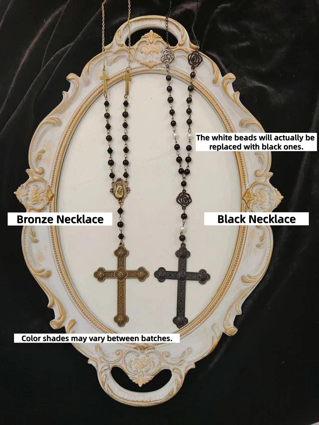 LetterfromGod - Night Watchman - Gothic Lolita OP Dress, Open-Front Hem