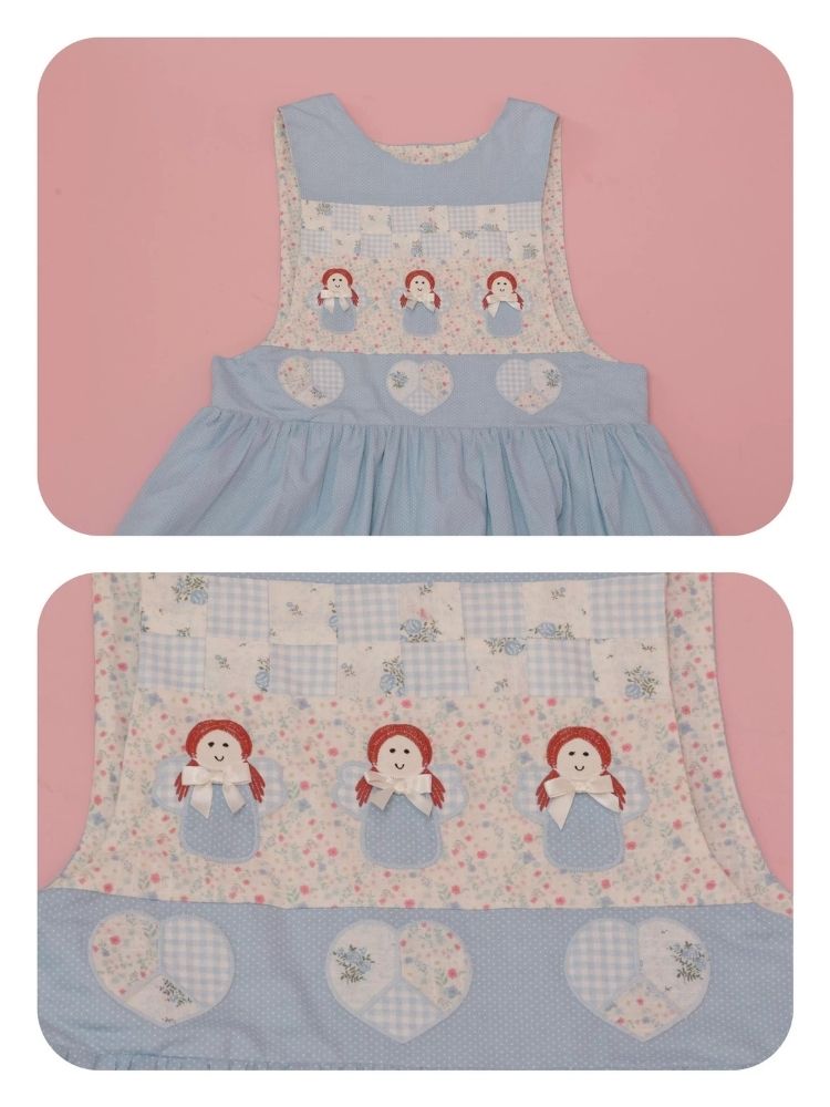 Patchwork little angel blue sundress【s0000003031】