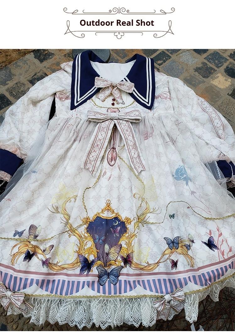 OCELOT - Classic Lolita OP Sailor Collar Elegant Lolita Dress