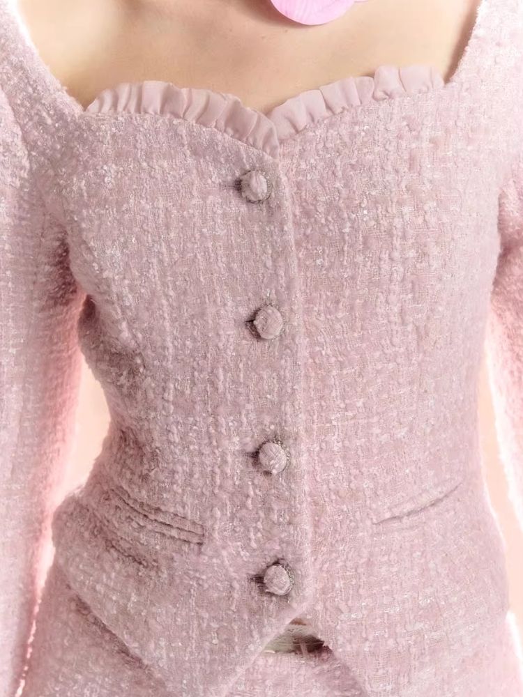 Slim thin jacket half skirt suit【s0000006440】