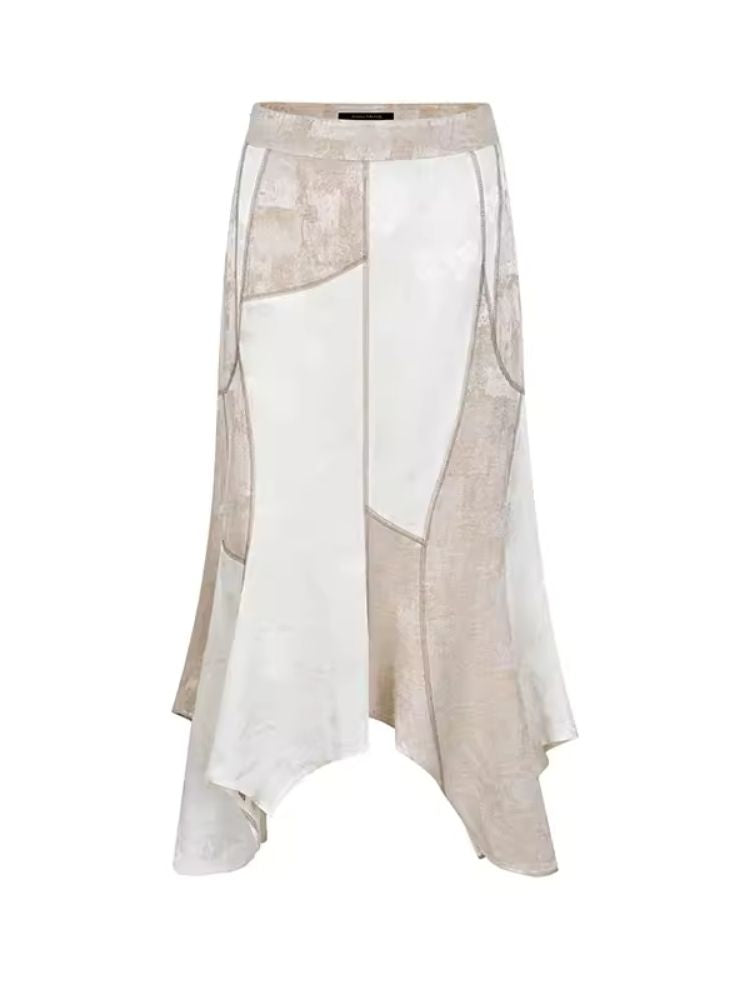 Patchwork stitching shirt + half skirt【s0000008177】