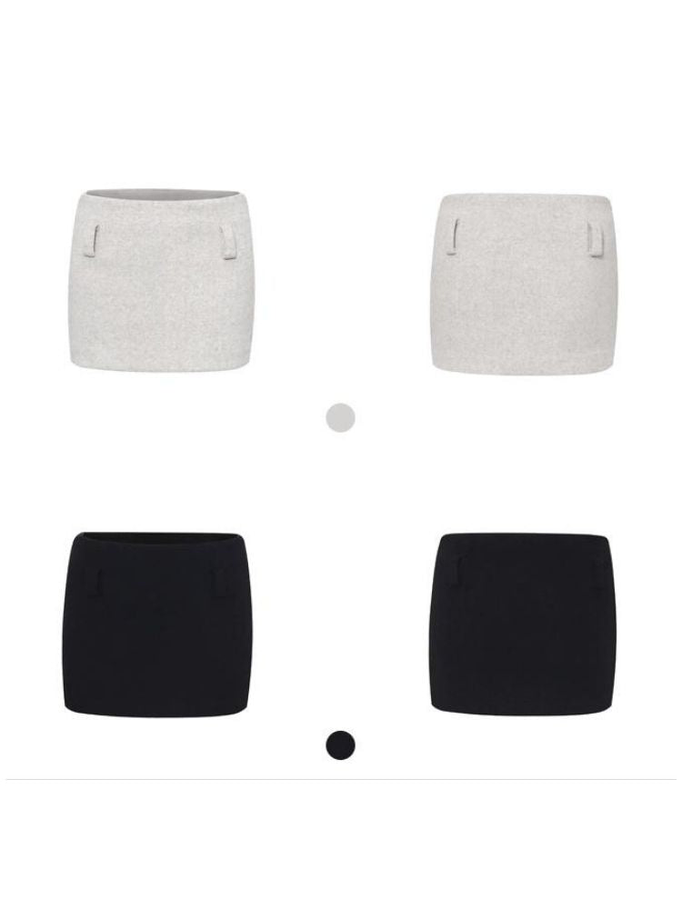 Wool A-line mini skirt【s0000004052】