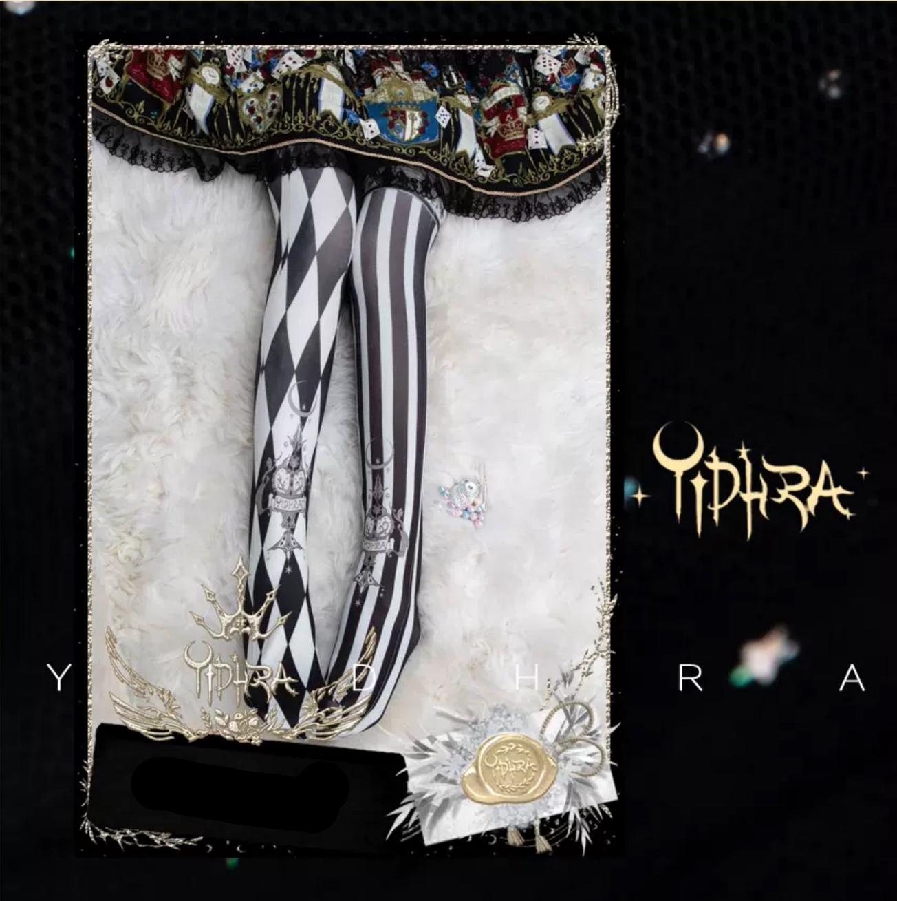 Yidhra - Midnight Circus - Argyle Digital Print Lolita Tights