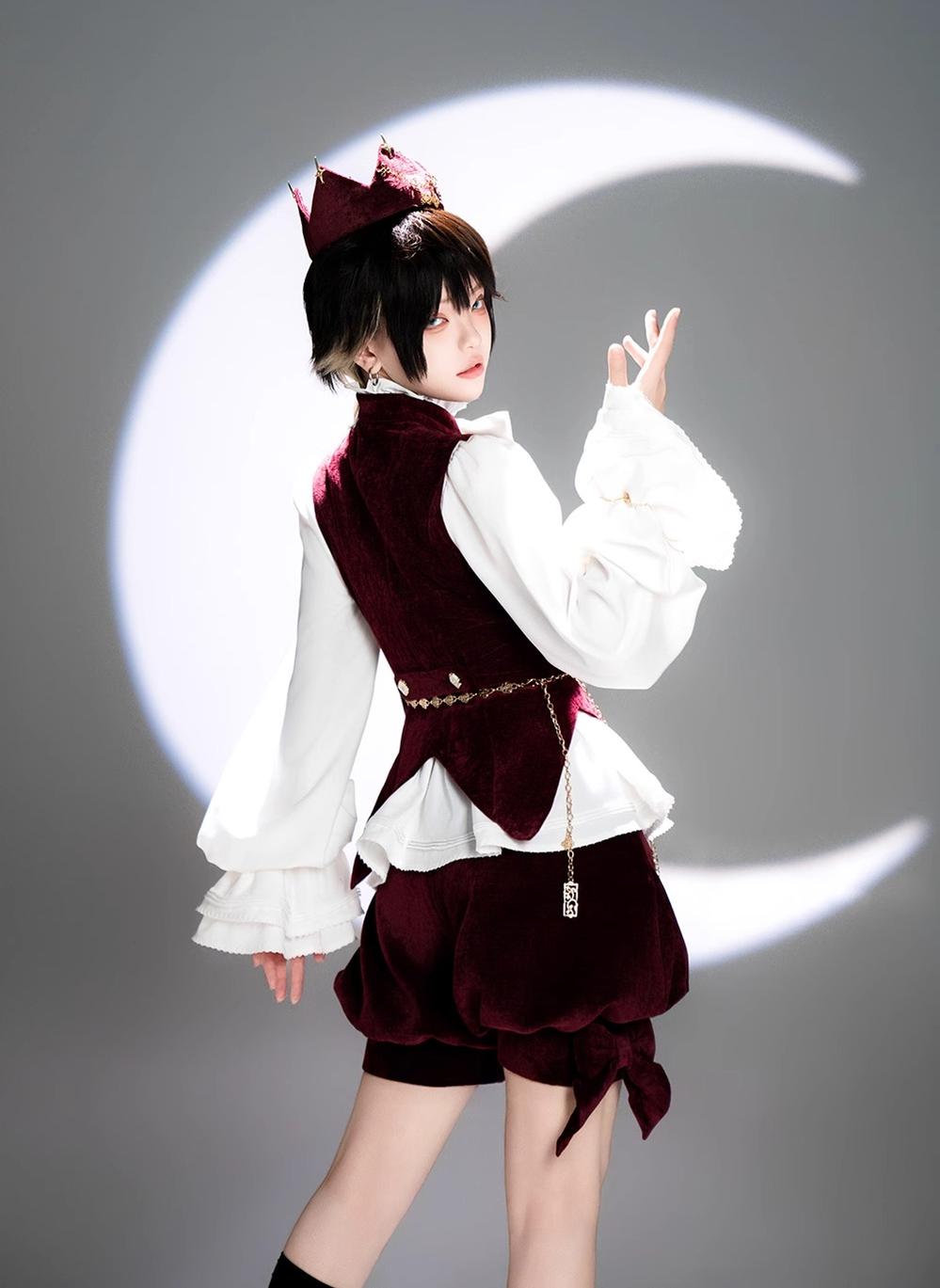 Princess Chronicles - Hare Hunter - Ouji Lolita Retro Red Crown With Cross Star