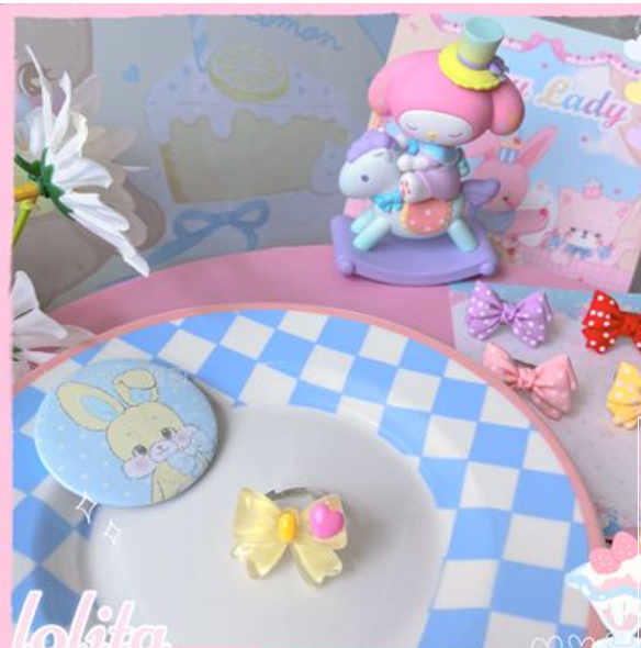 Bear Doll - Kawaii and Sweet Lolita Bowknot Ring