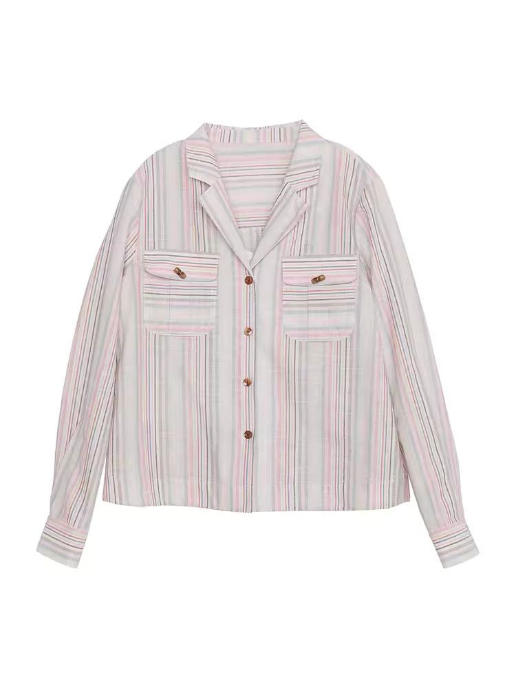 Suit collar Loose pocket Shirt【s0000007496】