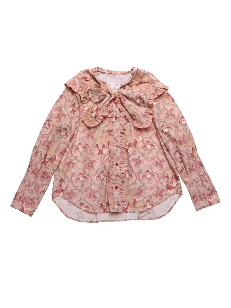 Bow Tie Long Sleeve Vintage Blouse【s0000006931】