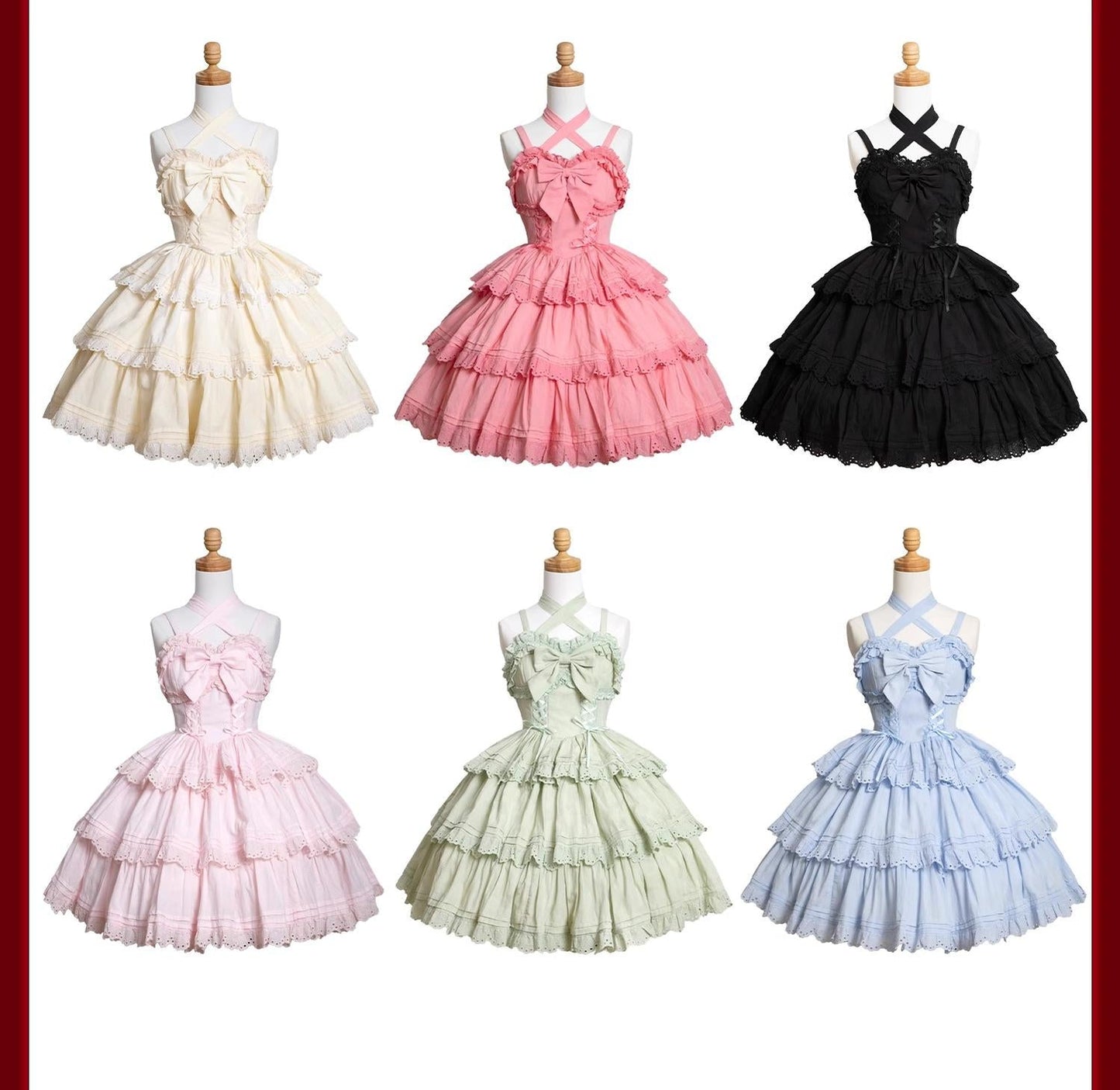 MEEKWIND - Miss Flora - Cotton Sweet Lolita Dress Set Doll-like OP and JSK