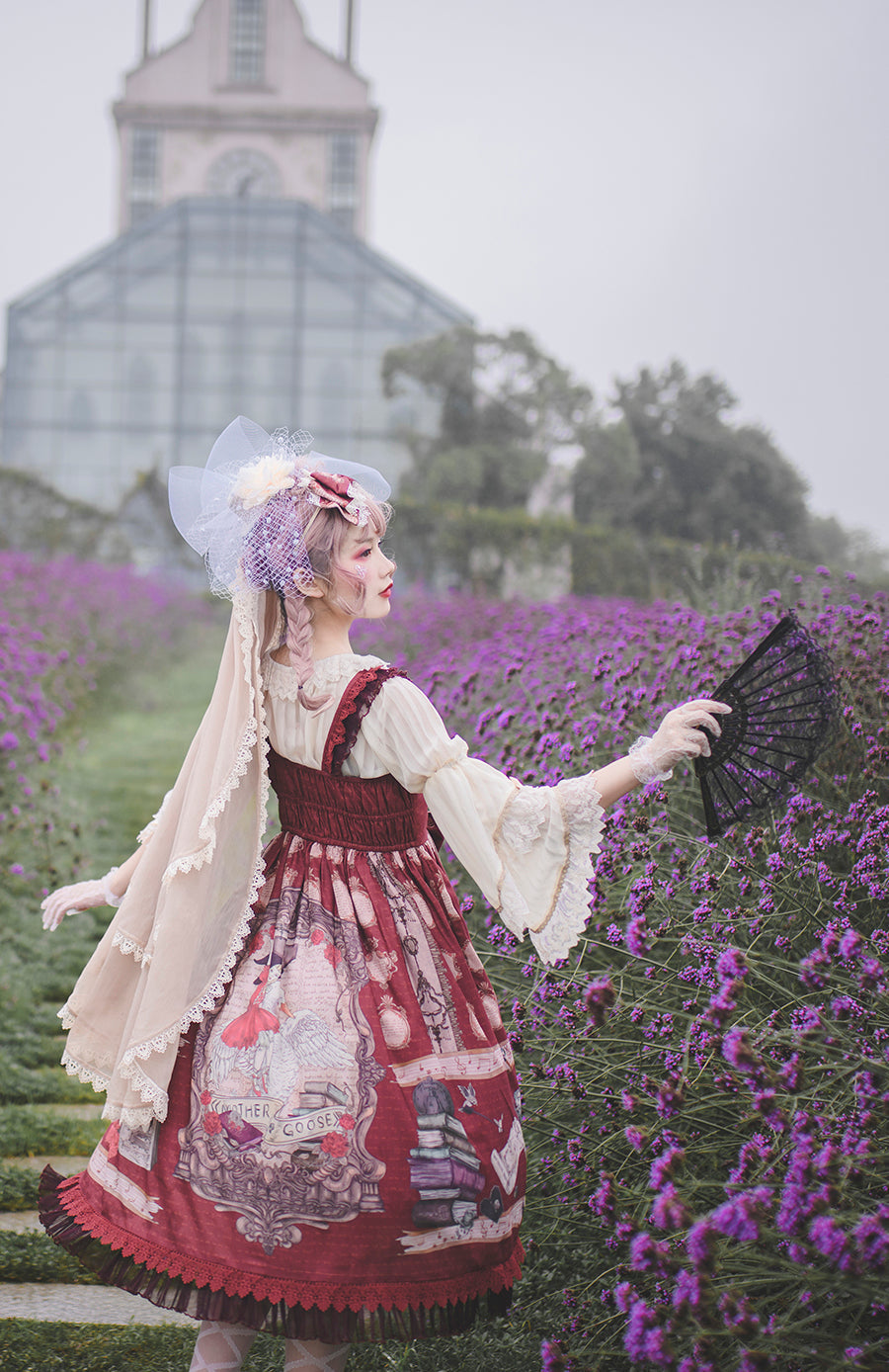 Infanta - Gothic Lolita Vail Double-layer Lace Headdress