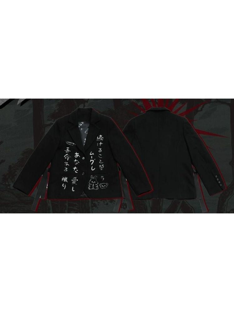 Black Wool Suit Jacket【s0000003618】