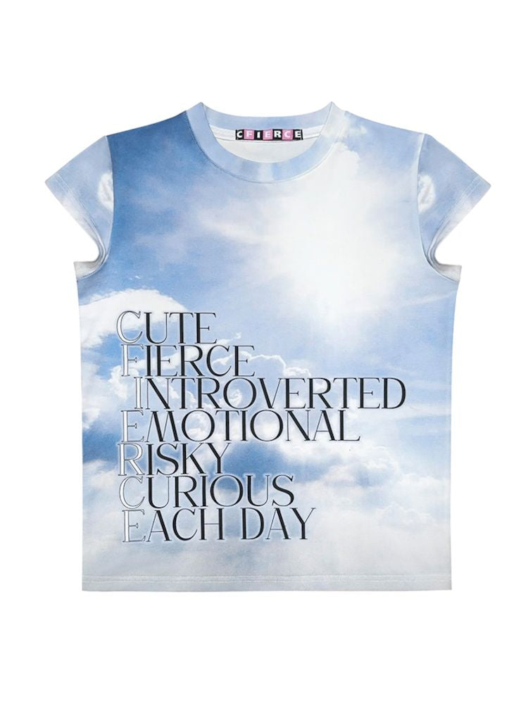Sky Print T-Shirt【s0000009609】