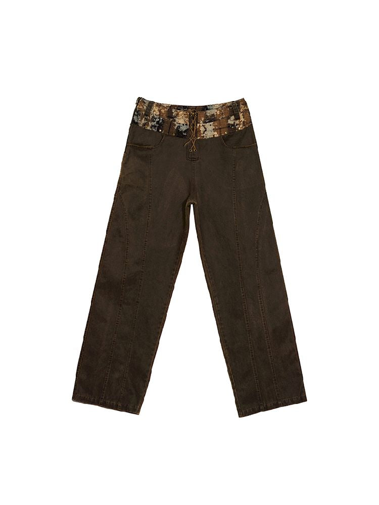 Low Waisted Straight Leg Pants【s0000010401】