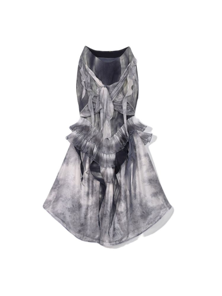 Gothic Tie-Dye Slim Fishtail Skirt【s0000010045】