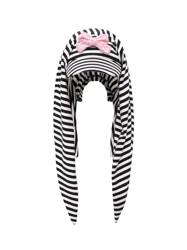 Striped rabbit ears cap【s0000009410】